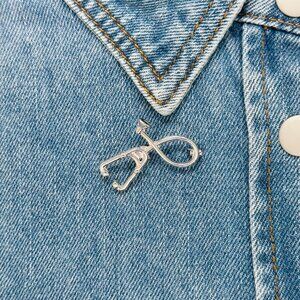 🤩Stethoscope Metal Lapel Pin Brooch For Medical Professionals Students Silver
